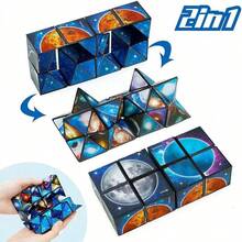 Theme Changing Cube, Multi-Shape Puzzle Stress Relief, Transformation Board, Starry Texture Changing Cube, Stress Relief Small, Geometric Puzzle - Cảm hứng - Xem 9