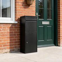 Shoze Oversized Lockable Wall Mount Mailbox, Sturdy Outdoor Post Box With Lock, Large Capacity For Daily Letters, Mails And Multiple Packages Storage For Home & Yard Use - Black - View 3