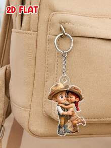 1PC Customizable Role Play Acrylic Keychain For Dad, Build Your Own , Editable Name, Father's Day Gift - As Shown - View 10