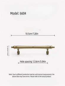 1pc Antique Style Embedded Metal Handle, Suitable For Drawers, Cabinets, Trash Cans, Comes With Installation Hardware, Painted Surface Finish, Suitable For Home Furniture - Bronze - View 15