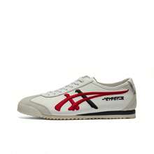 Onitsuka Tiger Scarpe Casual Basse Mexico 66 NM, Comode, Morbide, Antiscivolo, Unisex, Bianco/Rosso - 1183C320-101 - 查看 1