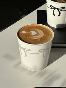 1pc INS Style Bow Knot Ceramic Mug, Water Milk Coffee Cup, American Latte Art Cup - Multicolor - View 6