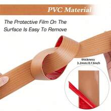 1pc 5cm X 2m Wood Grain Transition Strip, Connects Floor Gaps And Carpet Thresholds, Seamless Floor Covering - Multicolor - View 6