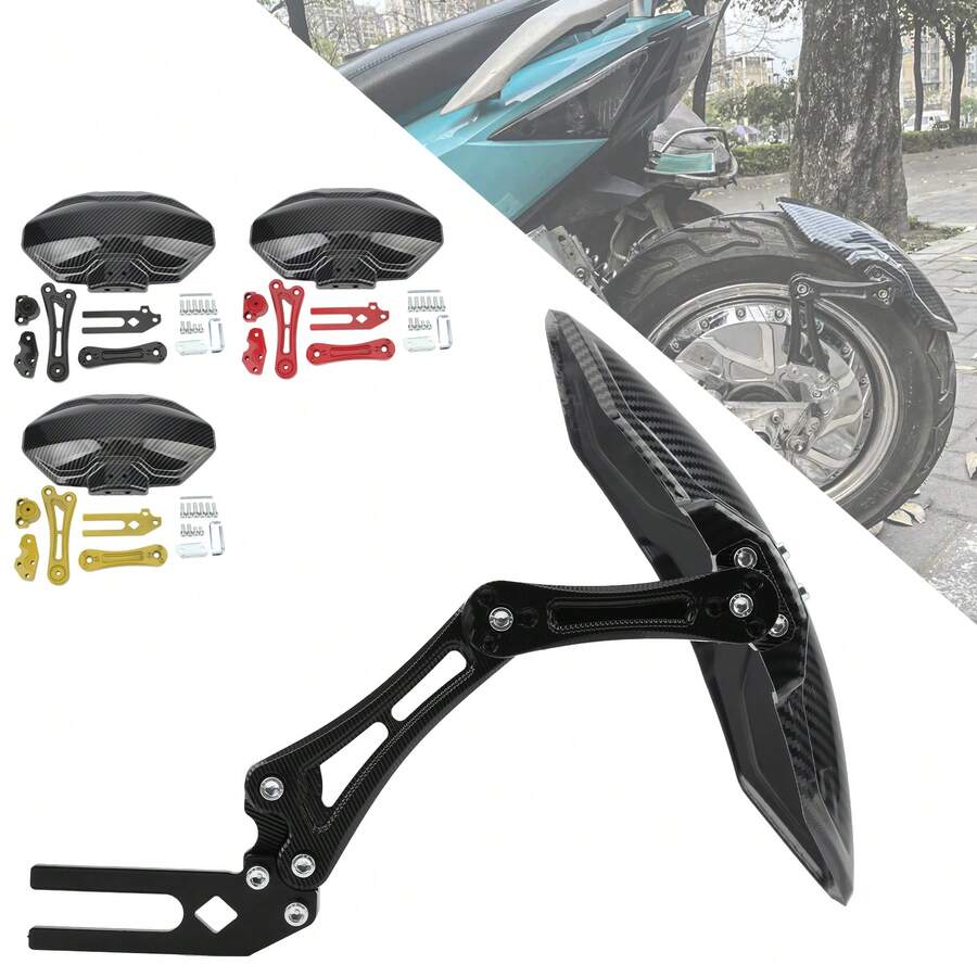 PowerMotor 摩托車後擋泥板通用可調式延長件，適用於 Kawasaki、Suzuki 踏板車、越野摩托車、Enduro、Motocross 改裝零件