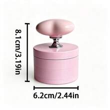 1PC, 63MM Pink Handle Effort-Saving Grinder, 4-Layer Metal Structure, Girly Anti-Slip Easy-To-Operate Portable Grinding Tool - View 3