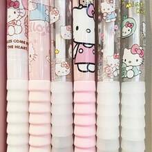Chaodouxiong 6pcs Cartoon Automatic Neutral Pen Set - Cute Student/Office Stationery, Gift Box Packaging, Smooth Writing, Fun Stationery, Exclusive For Stationery Lovers - 6 Pieces Per Box - View 6
