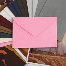 16pcs Multicolor Linen Texture Gift Envelopes With Letter Paper And Wax Seal, Vintage Invitation Envelopes For Cards And Wedding Invitation - A - View 1
