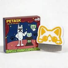多功能宠物梳毛刷,适用于狗、猫、仓鼠,可梳理毛发,去除跳蚤,清洁面部和爪子细节,宠物毛发解结刷 - 綠色 - 查看 6