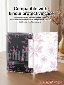Pink Floral Pattern Protective Case, Compatible With IPad Air 4/5 10.9 Inch, 7/8/9 10.2 Inch, (A16) 11 Inch (11th Gen, 2025 Model), Built-In Apple Pencil Slot, Compatible With Samsung Galaxy Tab A9 11 Inch, Tab A9 8.7 Inch, Cute Style, Suitable For Back To School, Valentine's Day, Summer Pattern - Multicolor - View 9