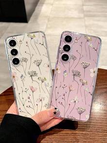 1個時尚高級小花創意軟手機殼保護套，適用於華為、榮耀、Galaxy A04e/12/A13/A14/A34/A50/A52/A53/A54/S21/S22/S23/S24/S25/S25Ultra/S25FE/S26/S26 PLUS/S26 ULTRA/S26 EDGE/ 6A/7A/8A/ 12T/13T/15T/15 TPRO，[國際版，非本地版] - 無色 - 查看 2