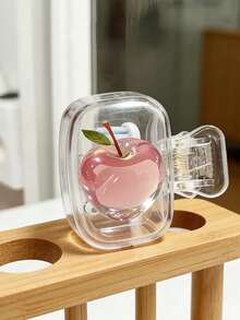 Soporte para cepillo de dientes con estampado de manzana lindo, estuche protector para cepillo de dientes, caja de almacenamiento portátil para cuidado oral de viaje, organizador compacto de baño, estuche protector para cepillo de dientes con diseño divertido de fruta, adecuado para el hogar, la oficina, el gimnasio, el cuidado oral de viaje, regalo de regreso a la escuela para adolescentes y estudiantes - Multicolor - Ver 6
