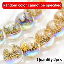 2pcs 16mm Multicolor Crown Beads Acrylic Loose Beads DIY Jewelry Making Necklace, Bracelet, Earrings Handmade Beading Accessories Materials - DIY Crown Beads - View 12
