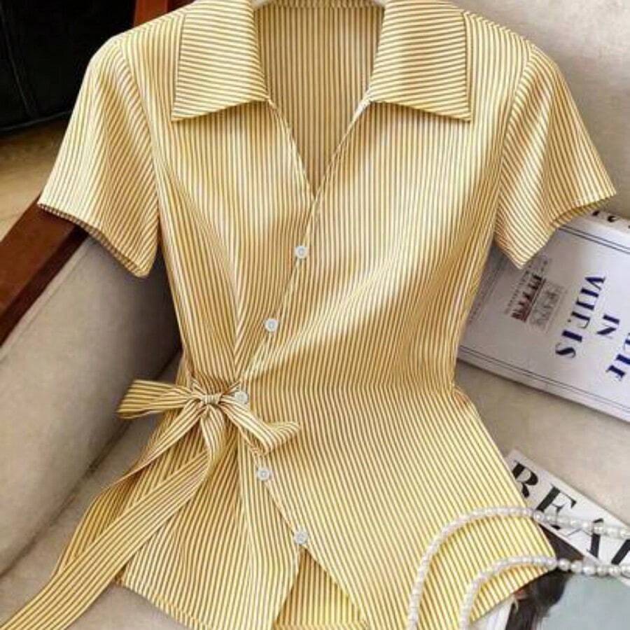Women Blouses & Shirts - 黃色的 - 查看 1