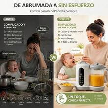 Grownsy Smart Baby Food Maker – 1-Button Steam & Blend, Easy Clean, Touchscreen, Multifunction Auto Steamer Blender,  Fast Baby Food For Home & Gifts - White - View 3