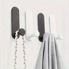 2pcs Heavy Duty Self-Adhesive Metal Wall Hooks - Easy Installation, No Drilling Required Towel Rack, Suitable For Bathroom And Kitchen - Waterproof Storage For Clothes, Hats, Keys, Christmas Decorations - Multicolor - View 7