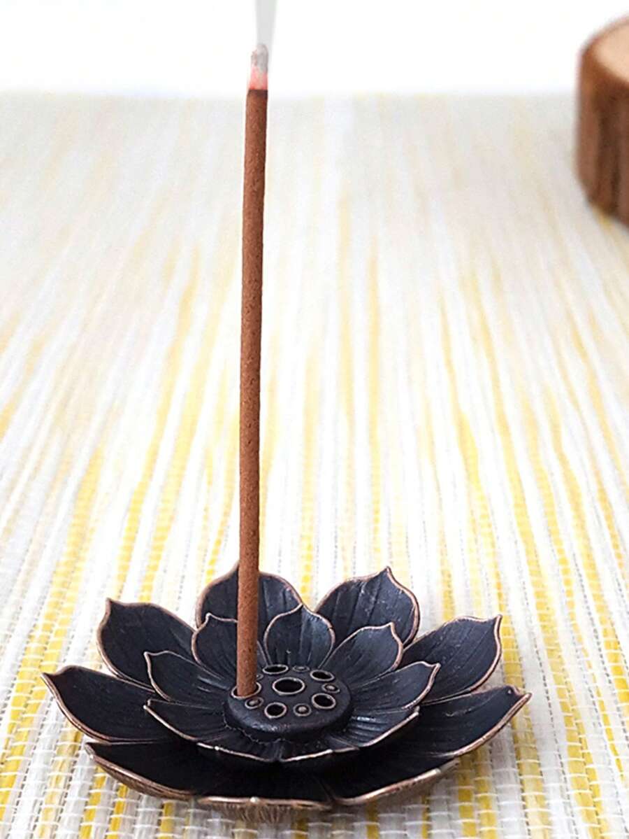 1個蓮花香爐盤盤香托盤 佛教香爐 新年香爐 合金鏤空金屬香爐 禪意香爐 芳香擴香器 香盒 家居裝飾 房間裝飾 瑜伽水療冥想工作室 露營 畢業季/日/婚禮季