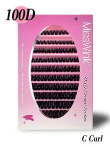 Miss Wink 100D False Eyelashes, 8-16mm Mixed Length, 0.07mm C/D Curl, 72/126/180 Clusters, 4/7/10 Rows, Waterproof, Lightweight, 3D Effect, Suitable For Daily Makeup From Natural To Dramatic, Convenient To Carry, Suitable For Daily Use Or Special Occasions - Black - View 8