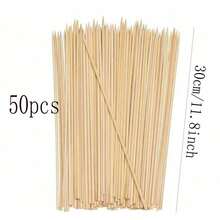 20/50/80/100pcs Flower Bouquet Bamboo Sticks, Suitable For Flower Arranging, DIY Crafts And Home Decor - Great For Supporting Fresh Flowers, Valentine's Day Decor, Handmade Flowers, Also Suitable For Outdoor Barbecue - Beige - View 17