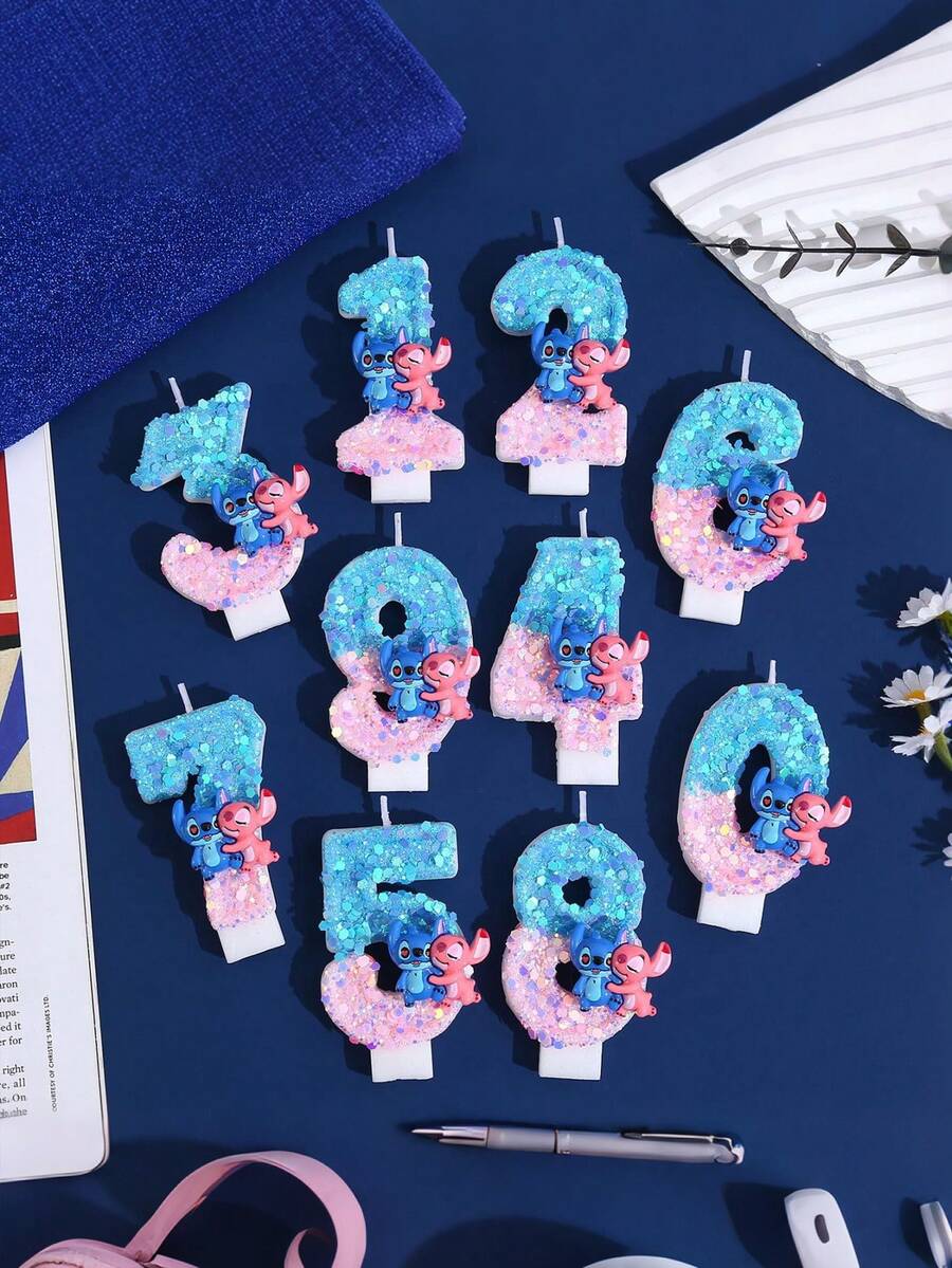 Stickey Double-Spelling Powder Blue Candle, For Festive Parties, Party Small Gifts. - Multicolor - View 1