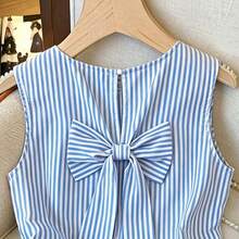 Women Blouses & Shirts - Blue and White - View 4
