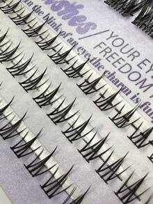 Hinarin 186 Pcs C Curl Cluster Lashes Natural Look Crossed Individual Eyelashes 8-18MM Wispy Pointed Anime Lashes Clusters With Bottom Lashes For Beginners Makeup False Eyelashes Fake Lashes - D - View 7