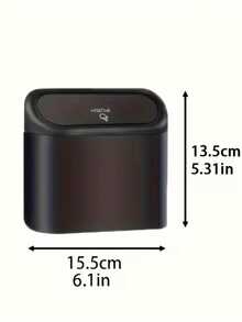 Compact Flip-Top Car Trash Can, Leak-Proof Lid, Mini Car Accessory Trash Can - Durable And Easy To Clean, Say Goodbye To Cluttered Car Interior, Side Door Storage Box - A - View 2