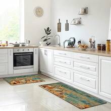1pc, Home Decor, Starfish Pattern Print, Linen Kitchen Rug, Kitchen Mat, Floor Mat, Bathroom Mat, Door Mat, 3D Print Rectangular, Suitable For Living Room, Bedroom, Hallway, Bathroom, Laundry Room - Polyester Rug, Suitable For Indoor And Outdoor Home Decor - Multicolor - View 7