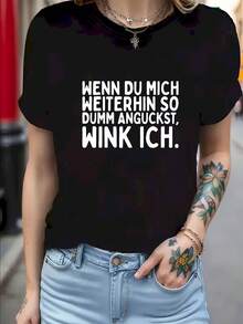 T-shirt blanc pour femme avec un motif Majorque May, idéal pour les fêtes entre filles, le week-end de la fête des pères et les moments de détente. - Noir - Voir 1