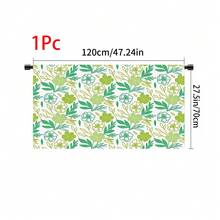 1pc, Home Decor, Floral Pattern Printed Table Skirt, Kitchen Small Curtain, Kitchen Cabinet Cover, With Curtain Holes, Easy To Hang, Rectangular, Machine Woven, Machine Washable, Kitchen Decoration And Accessories, Perfect For Kitchen Cabinets And Home Decor - Multicolor - View 15