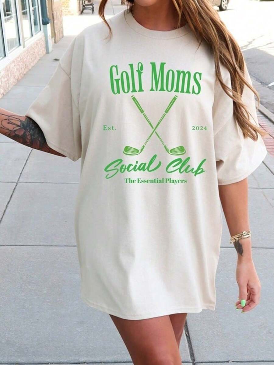 1 Piece Par-Tee Women's Golf T-Shirt, Golf Gift For Her, Golf T-Shirt, Women's Golf T-Shirt, Golf Gift, 180g 100% Cotton - 白色 7 - 查看 1