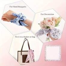 3pcs/1set Exquisite Floral Handkerchiefs - Vintage Tones, Soft Breathable Fabric, Suitable For Weddings, Bridal Showers And Special Occasions - Multicolor - View 3