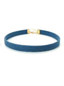 1 Set/3 Pieces Vintage Style Choker Necklace Fashion Denim Neck Ring Suitable For Women Daily, Party, Travel Wear - Neck Ring Set - View 4