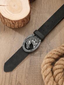 1pc Vintage Western Cowboy Style Belt, Unisex, Suitable For Jeans - BH1144 - View 25