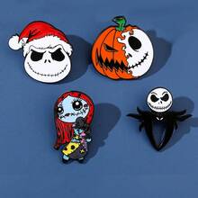 Disney 1PC  Licensed Nightmare Before Christmas Enamel Brooch Pin, Cartoon Backpack Jacket Accessory, Collector Display Pin - A - View 4
