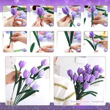201pcs Fluffy Stem Handmade Set, Includes 200 Flexible Iron Wire Stems And 1 Greeting Card, Suitable For DIY Handmade Flowers, Doll Making, Holiday Decoration, Art Projects, Home Crafts, Party Decoration, Craft Supplies For Hobbyists - 201 Pcs - View 12