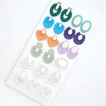 Polymer Clay Cutters & Embossing Tools Geometric Annular French Style Bohemian Art Deco Hollow Molds For Earrings Jewelry Making - White - View 2