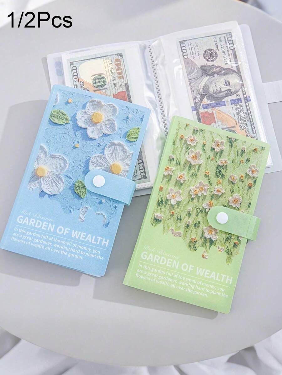 2026 New Banknote Collection Album, With Envelope, Coin & Banknote Storage Book, Multifunctional Cash Management Loose-Leaf Binder, Rectangular Design, Banknotes Not Included, Suitable For New Year, Valentine's Day, Easter Gifts - Multicolor - View 1