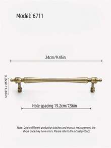 1pc Antique Style Embedded Metal Handle, Suitable For Drawers, Cabinets, Trash Cans, Comes With Installation Hardware, Painted Surface Finish, Suitable For Home Furniture - Bronze - View 27