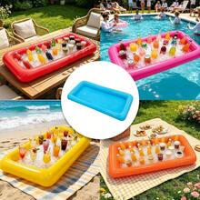 1pc New Large Capacity Inflatable Rectangular Ice Bucket, Party Inflatable PVC Outdoor Leisure Beverage Ice Bin, Holiday Atmosphere Decoration Gift - Multicolor - View 4
