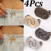 1Pc/2/3/4Pcs Jeans Waist Buckle, Universal Waist Adjuster For Skirts And Pants, Tool-Free Adjustable Buckle, Multiple Colors Available - Multicolor - View 23