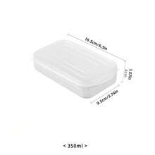 5pcs/1pc Portable Sandwich Box With Lid, Reusable Bread Container For School Lunch, Toast Storage Box For Picnic & Office, Stackable Food Organizer Case, Minimalist White Sandwich Holder , Minimalist Kitchen Storage Bin For Ramen, Dumpling & Bacon - View 17