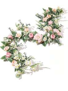 VPY 3pcs Wedding Arch Artificial Flower Arrangement Handmade Faux Flowers For Wedding Welcome Area, Stage Backdrop, Bridal Shower, Party Celebration, Photography Decor, Vintage Bohemian Style, Suitable For Young Couples, Influencers, Event Planners, Wedding Welcome Area Decoration, Wedding Reception Area Embellishment, Church Wedding Ceremony, Party Celebration Events, Random Style Shipped, Please Confirm Before Ordering - Pink Rose Vine - View 11