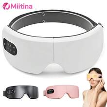 4D Eye Massager Smart Airbag Vibration Eye Care Instrument Hot Compress Bluetooth Eye Massage Glasses Fatigue Wrinkle Health Care - Rosa - Ver 2