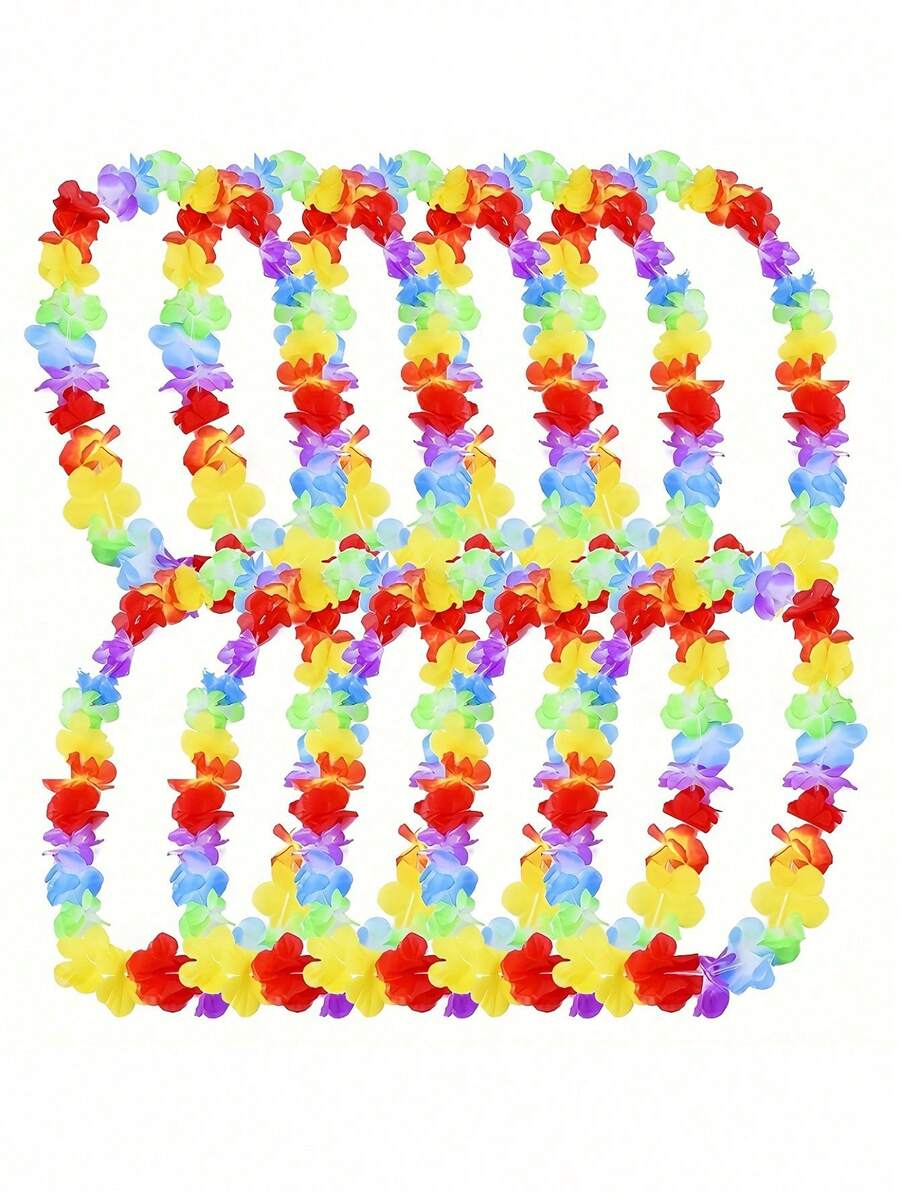 10 cái/bộ Vòng cổ Lei Hawaii, Băng đô chủ đề hoa nhiệt đới Hawaii, Quà tặng tiệc, Đồ trang trí tiệc bãi biển ngày lễ đám cưới sinh nhật, Băng đô Lei, Đồ trang trí tiệc bãi biển ngày lễ đám cưới sinh nhật, Giáng sinh - Nhiều màu - Xem 1