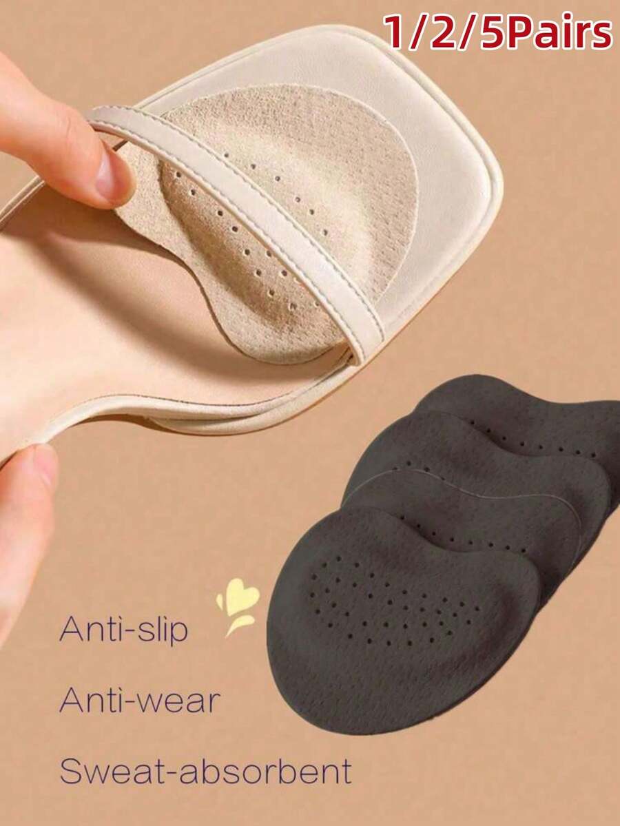 1/2/5 pares de almohadillas para talón, insertos para zapatos, adecuados para zapatos de talla grande, unisex, mejoran el ajuste y la comodidad del zapato, previenen el deslizamiento del talón y las ampollas en tacones altos y zapatillas, adecuados para el verano - Multicolor - Ver 1