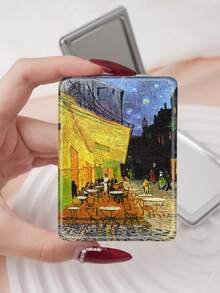 1 Buah Cermin Rias Portabel Seri Lukisan Minyak Van Gogh, Dapat Dilipat, Ringan, Sangat Tipis, Nyaman, Tahan Lama, Terbuat dari Kulit PU, Cocok untuk Berbagai Acara: Perjalanan, Pesta, Kerja, Sekolah, Cocok untuk Semua Usia. - MultiWarna - View 15