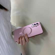 磁吸式 Galaxy A57 A37 A56 A36 A27 A26 A16 A17 A06 A07 S25 FE S26 相容手機殼【內建相機鏡頭保護蓋】超薄柔軟矽膠防震保護殼 金屬光澤軟殼 S26 Ultra S25 Ultra S24 Ultra - 玫瑰金 - 查看 11