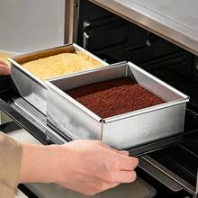 1/2/3 Stücke Aluminium quadratische Kuchenformen, einschließlich 4/5/6/8/10 Zoll abnehmbare Boden Käsekuchenformen, entworfen für das Backen von quadratischen Kuchen im Ofen, geeignet für Biskuitkuchen, Tiramisu und Moussekuchen, langanhaltend Backwerkzeuge - Silber - Übersicht 10