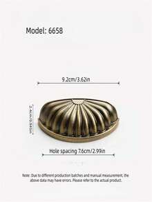 1pc Antique Style Embedded Metal Handle, Suitable For Drawers, Cabinets, Trash Cans, Comes With Installation Hardware, Painted Surface Finish, Suitable For Home Furniture - Bronze - View 34