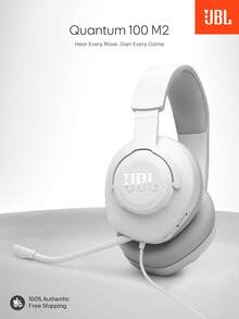Headset Gaming Over-Ear Berkabel Quantum 100M2, Dilengkapi dengan Suara Khas JBL QuantumSOUND, Jack Headphone 3.5mm, Kompatibel dengan Berbagai Platform, Mikrofon yang Dapat Dilepas, dan Dukungan Mute. - View 14